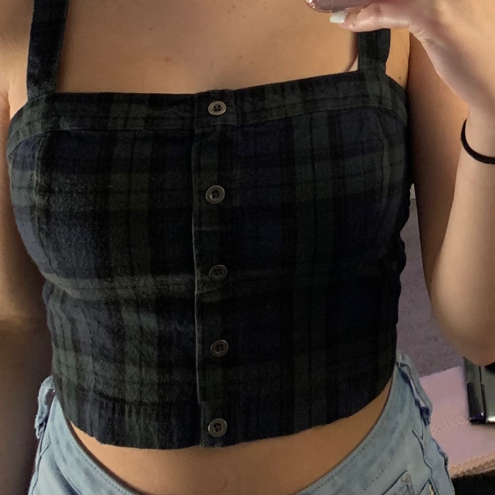 plaid crop top